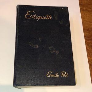 Vintage Almost Antique Etiquette Emily Post Hardcover Blue Book Funk & Wagnalls